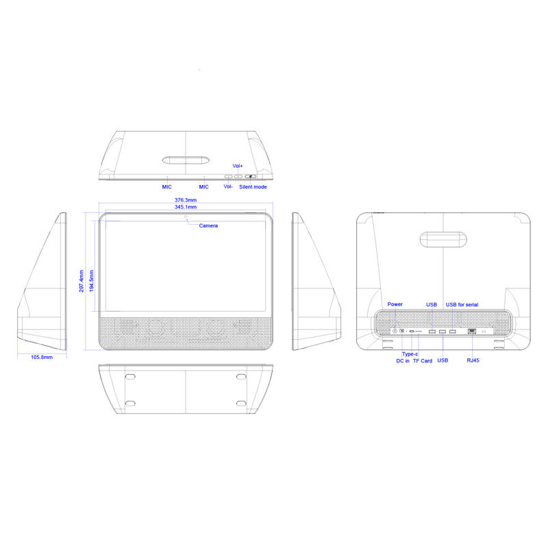 Weiße schwarze Schalldosen-Touch Screen digitale Beschilderung 15.6inch Android intelligente