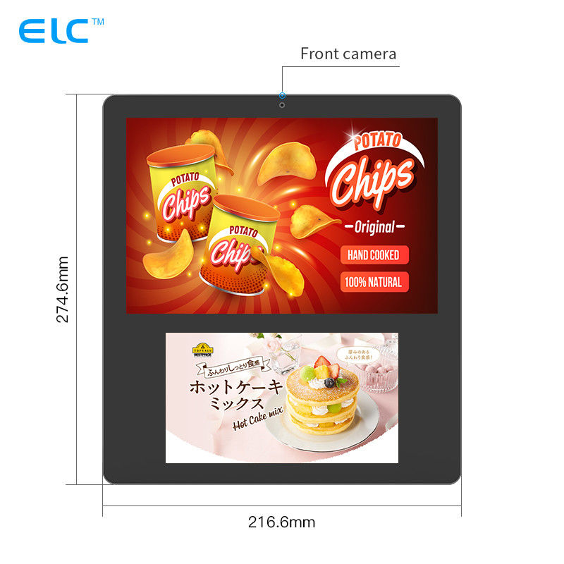 Kapazitive Noten-WiFi-Doppelfilmwerbungs-digitale Beschilderung Androids 11 für Aufzug