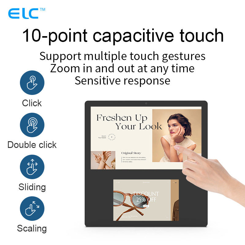 Verdoppeln Schirm 8/13,3 Zoll kapazitiver NFC Tablet der digitalen Beschilderung für Einkaufszentrum