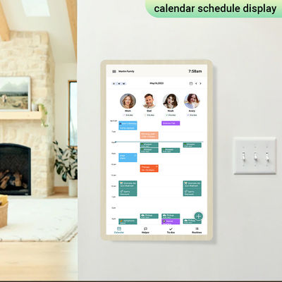 Smart Elektronischer Familienkalender Online Android 14 Touchscreen wöchentlicher Wand-Digitalkalenderplaner Anzeige für Zuhause