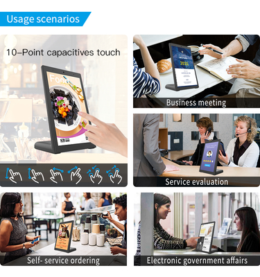 Android Kundenfeedback Beschilderung Android 10.0 Digital Signage L-Form Restaurant Tablets 10 Zoll Menü-Tablet Menübildschirm Restaurantmenü