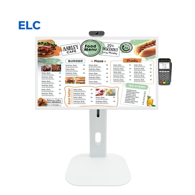 Touchscreen-Restaurant-Pos-System-Kiosk 24 Zoll Desktop-Tablet Tragbarer Monitor Bildschirm Smart Android 13 TV Display Tablette PC