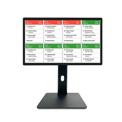 21,5" Android 11 Digital Signage Touchscreen mit RK3568 2+16GB USB RJ45 WiFi Kds Pos Küchen-Display Kds Bildschirm mit Standfuß