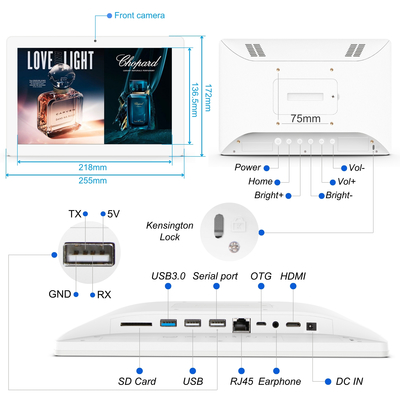 10.1 Inch Wall Mounted Table Digital Signage FCC, CE , ROHS , Quality under Guarantee  More details Customizable