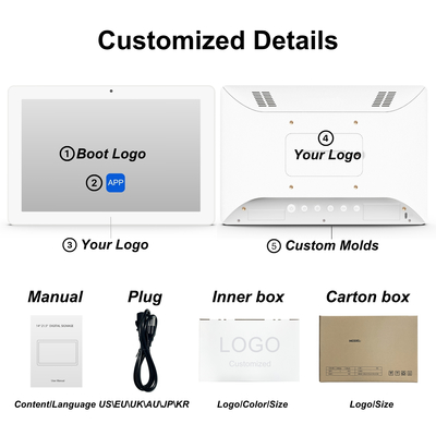 10.1 Inch Wall Mounted Table Digital Signage FCC, CE , ROHS , Quality under Guarantee  More details Customizable