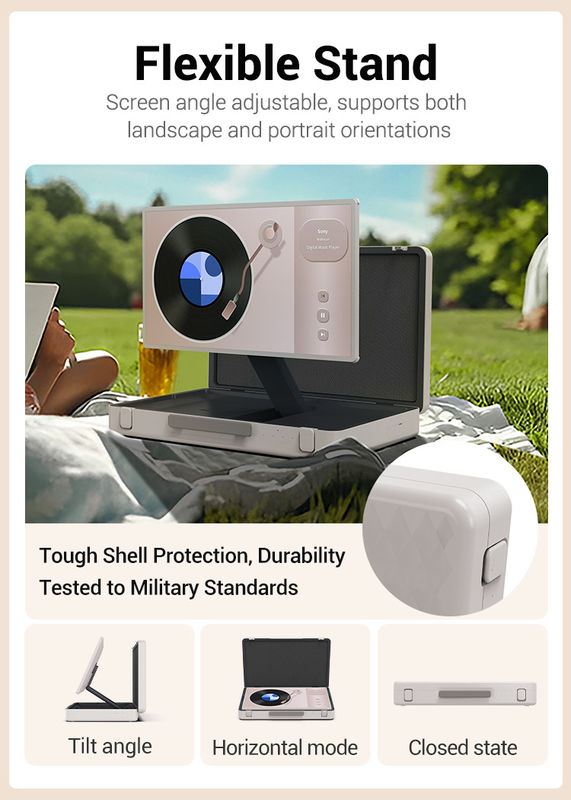 ELC PackGO Portable 27 Zoll Aktentasche Design Touchscreen Android System Smart TV Bildschirm für Camping