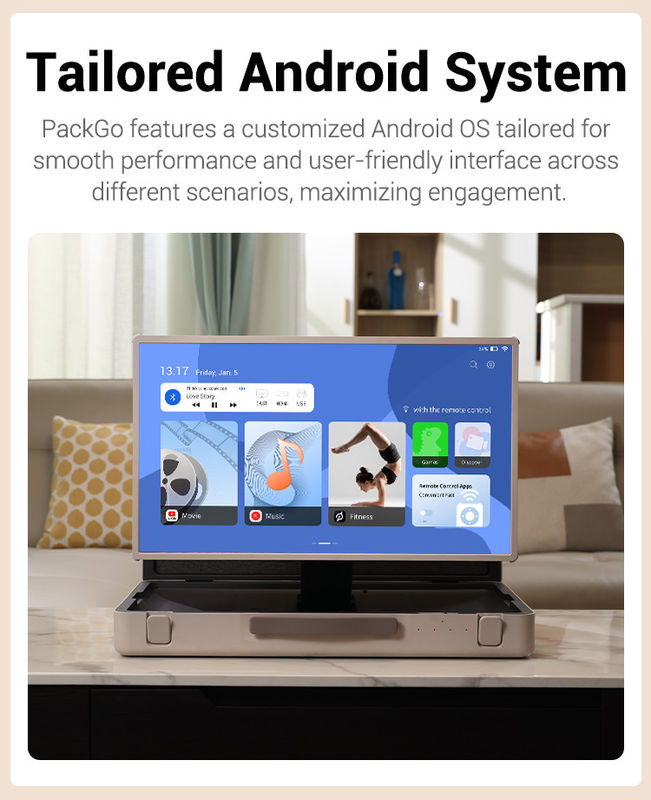 ELC PackGO Portable 27 Zoll Aktentasche Design Touchscreen Android System Smart TV Bildschirm für Camping