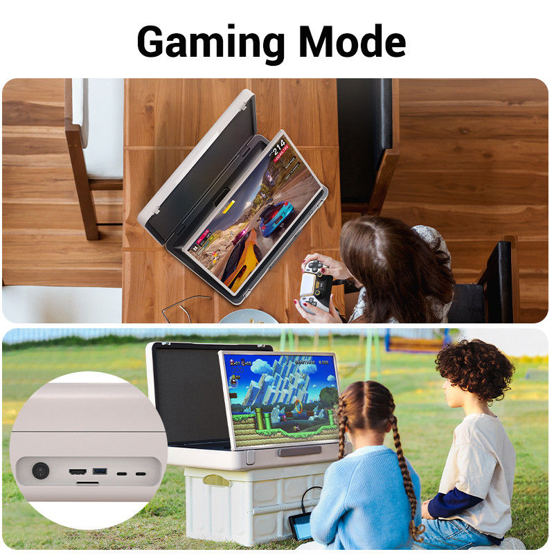 ELC PackGo Smart TV Briefkasten Android 12 27 Zoll verstellbares tragbares Tablet Samrt Tv