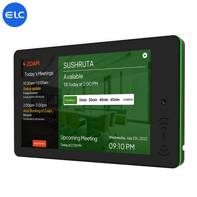 RK3568 Wandmontage Digitale Beschilderung Android 12 Touchscreen Indoor POE NFC LED Licht für Meetings