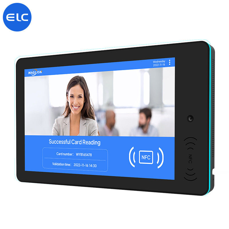 RK3568 Wandmontage Digitale Beschilderung Android 12 Touchscreen Indoor POE NFC LED Licht für Meetings
