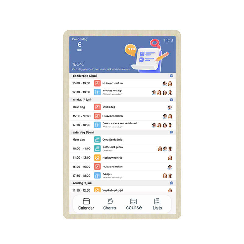 ELC Neues Design Kalender Checkliste Anzeige RK3576 Android 13 Smart Touchscreen Kalender Smart Kalender Familie