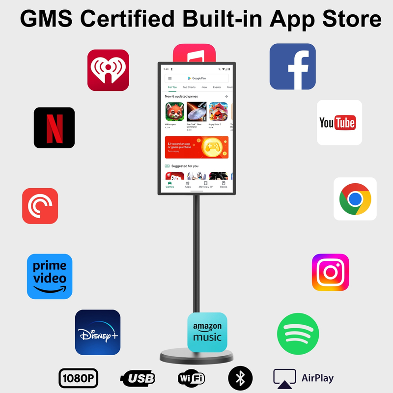 24 Zoll 32 Zoll Incell Bildschirm Anzeige LCD Touchscreen Android 13 Werbung Digital Signage Kette Restaurants und Getränkegeschäfte