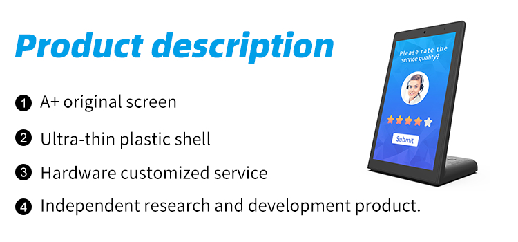 L-förmiger kapazitiver Touchscreen-Kundenfeedback-Evaluator Restaurant Bank Bestellsystem RJ45 NFC POS Desktop Android Tablet