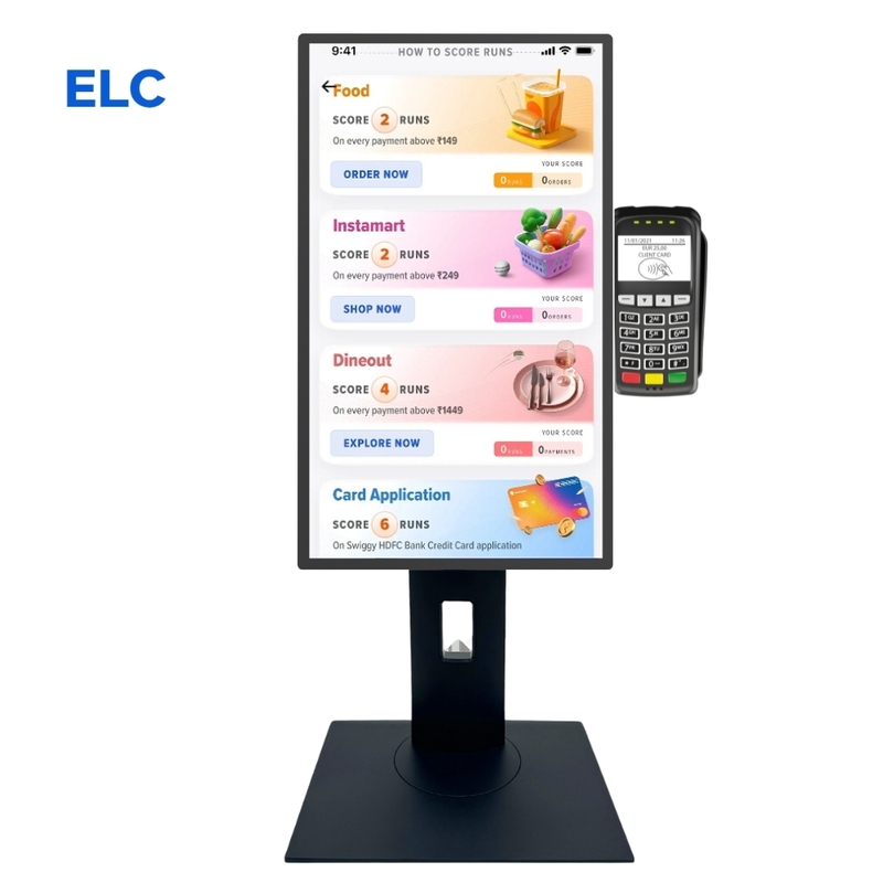 Led-Menü-Schalter Anzeige Restaurant-Bestellsystem Kassenkasse Pos Kassierer-Maschine Abrechnungsmaschine Interaktiver Bildschirm
