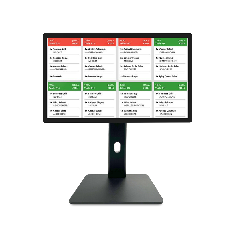 21,5" Android 11 Digital Signage Touchscreen mit RK3568 2+16GB USB RJ45 WiFi Kds Pos Küchen-Display Kds Bildschirm mit Standfuß