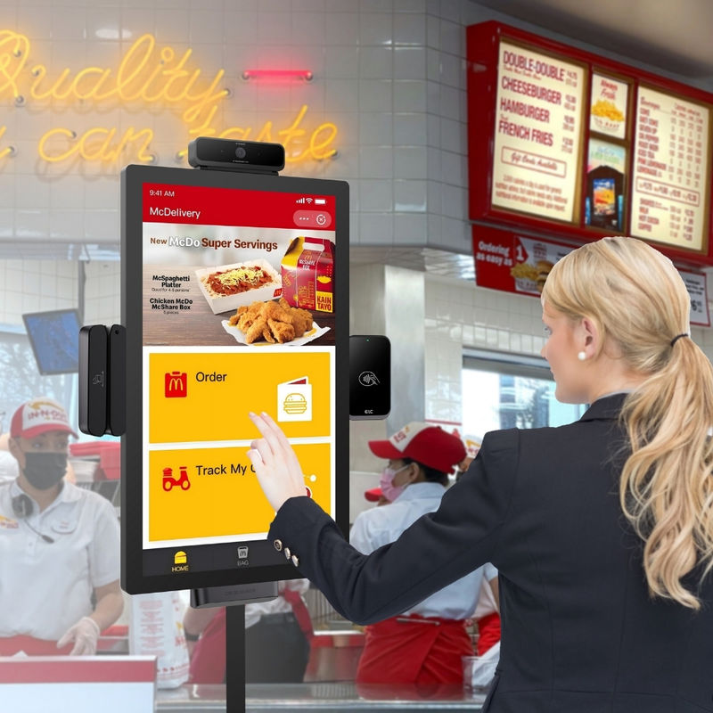 21,5" Touchscreen Android Tablet RK3576 für Restaurant Point of Sale Backorder Kiosk Selbstbedienungs-Bestellmaschine