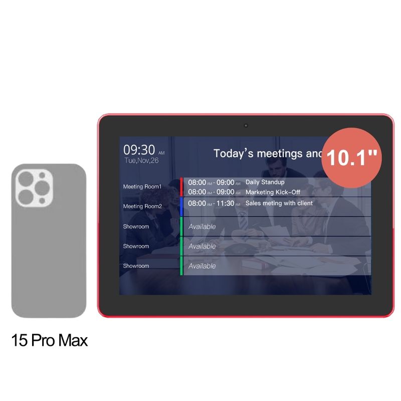 Android 11 Touchscreen Digital Signage Meetingroom Display Tablet mit NFC LED Lichtleiste