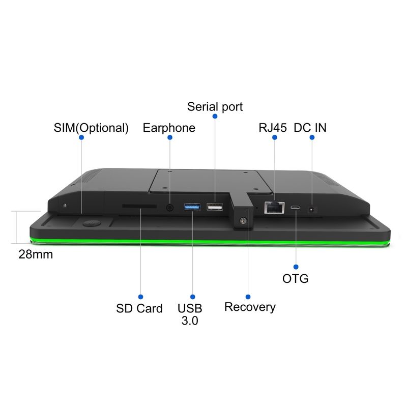 Android 11 Touchscreen Digital Signage Meetingroom Display Tablet mit NFC LED Lichtleiste